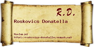 Roskovics Donatella névjegykártya